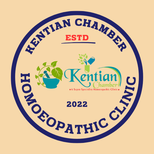 cream and blue retro vintage illustrative dental clinic logo